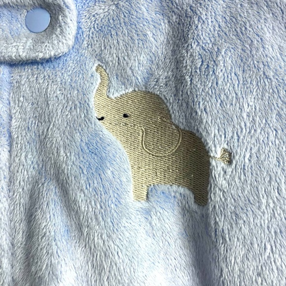 Carter’s “Child of Mine” Baby Bunting, 3-6 Mth. Blue, Elephant Embroidery, NWT - Picture 7 of 7
